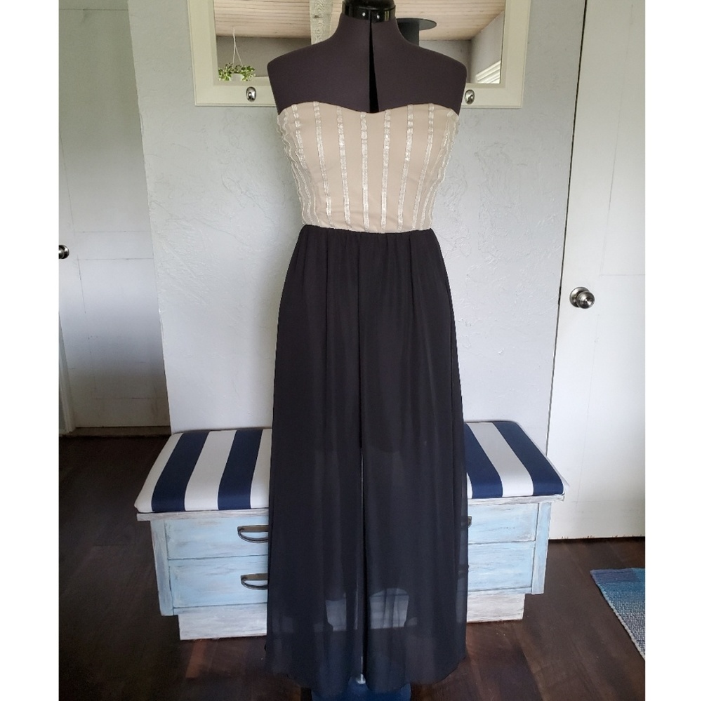 Semi Formal Nude and Black Dress